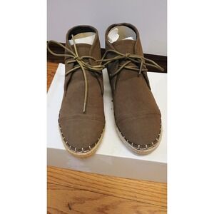 Beston Taupe Suede Wedge Espadrille Boots Women's Size‎ 6.5